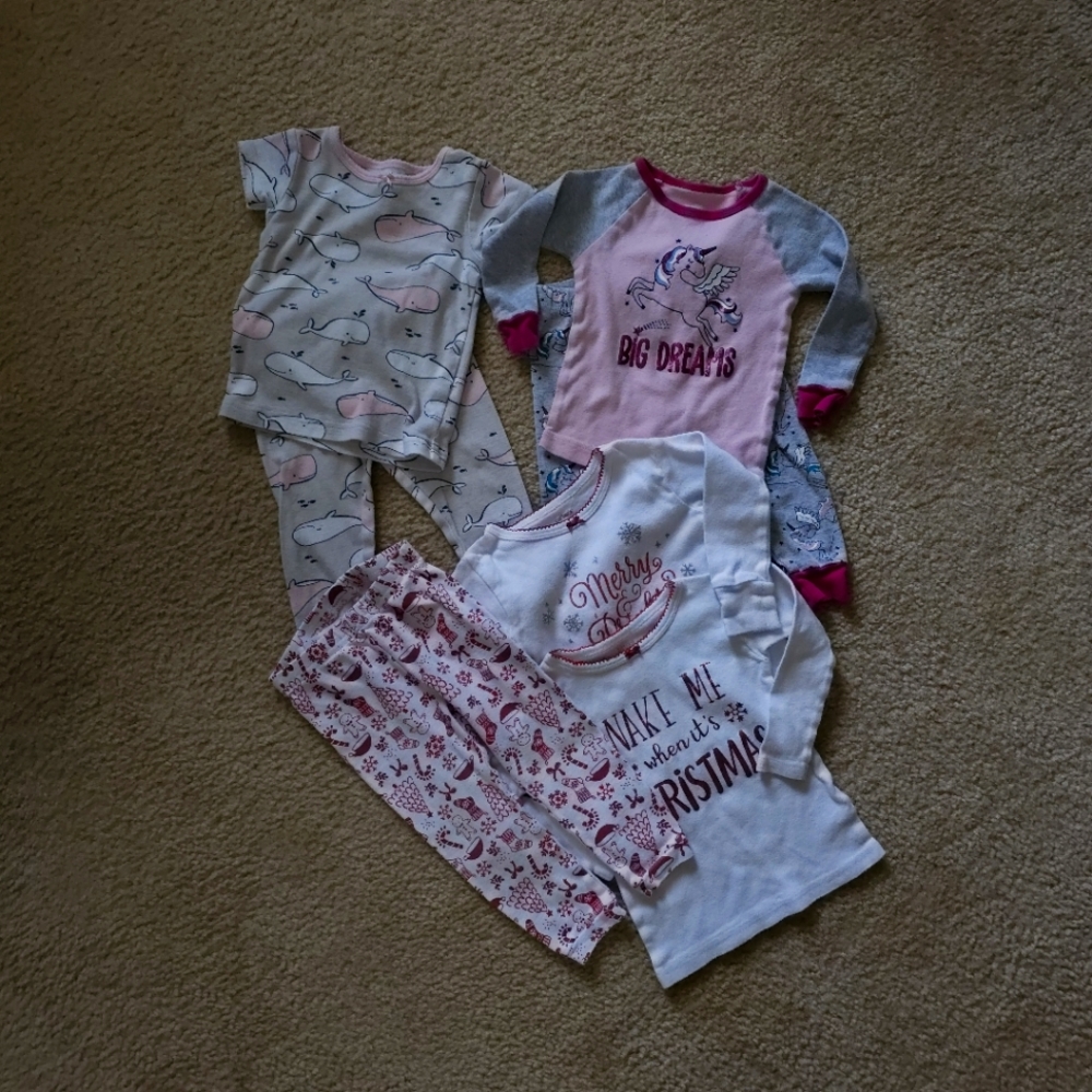 Baby Girl Pajamas Bundle size 12M